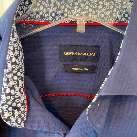 Gem Malki Seersucker Long Sleeve Shirt - Picture 2 of 10